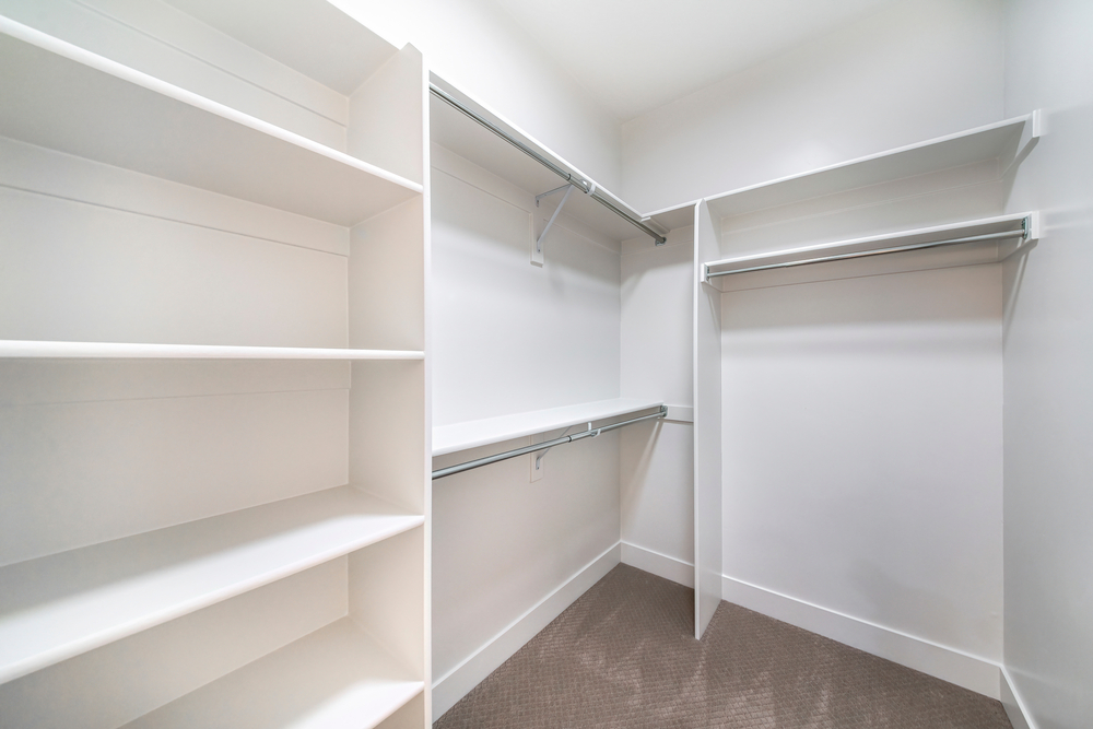 empty walk-in closet