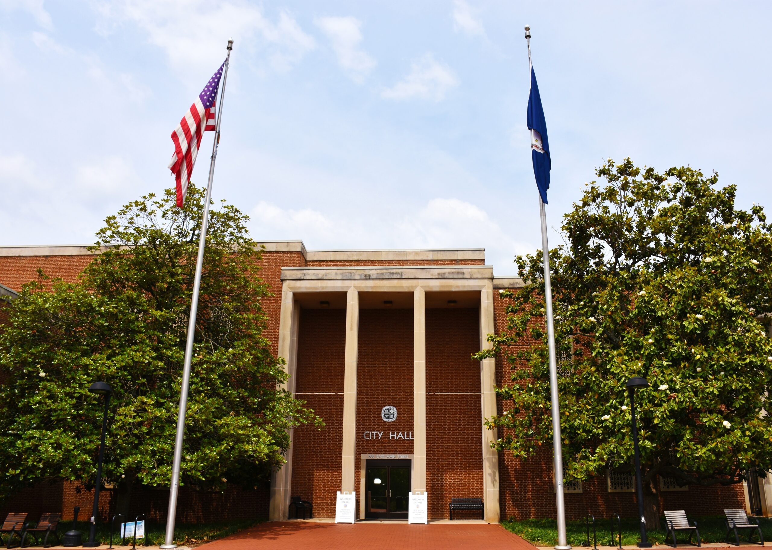 Entrance of Charlottesville City Hall, Virginia
