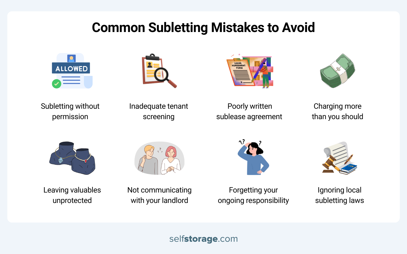 Common subletting mistakes to avoid
