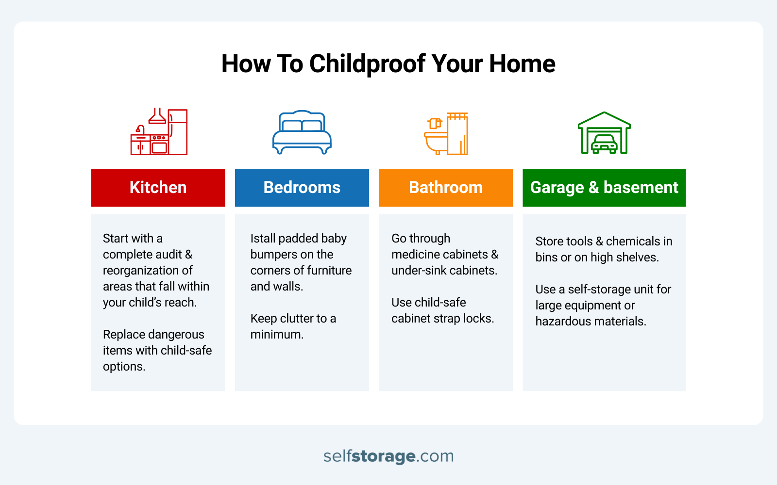 Room-by-room tips on how to babyproof your home