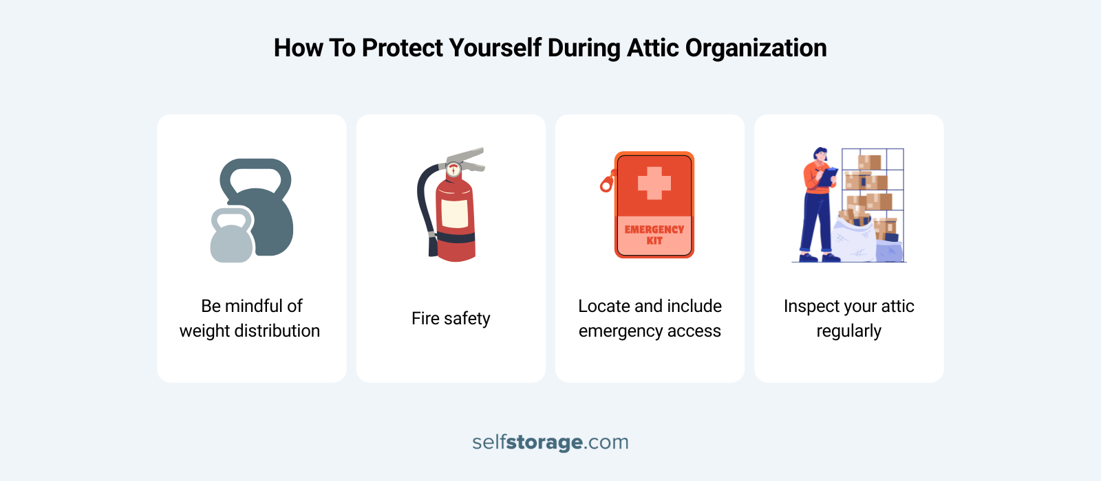 Measures to protect yourself during attic organization