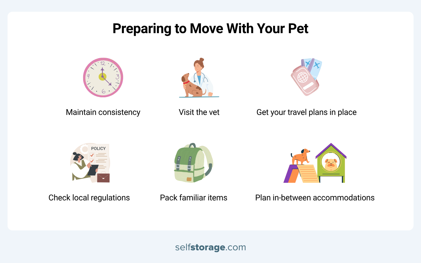 steps to prepare for a move with your pet
