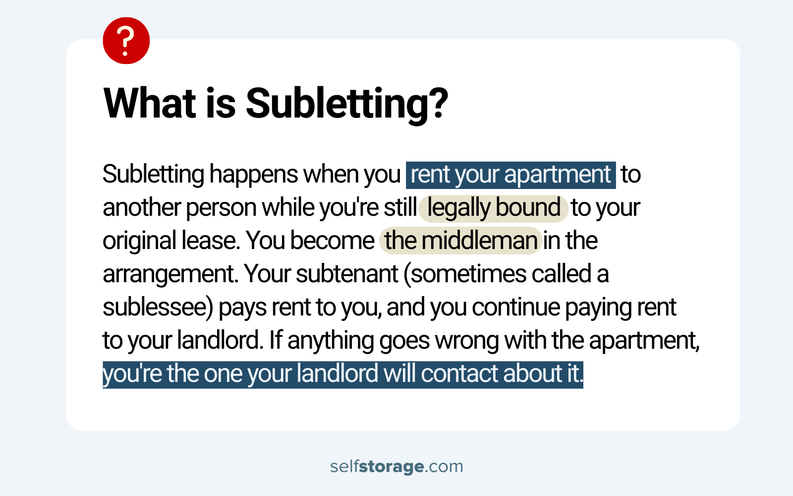 subletting definition